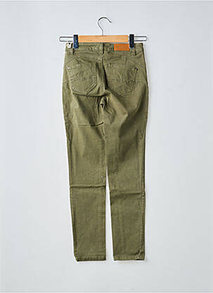Pantalon slim tissage popeline taille normale vert LOLA ESPELETA femme
