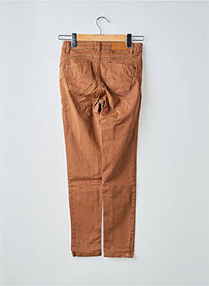Pantalon slim tissage popeline taille normale marron LOLA ESPELETA femme