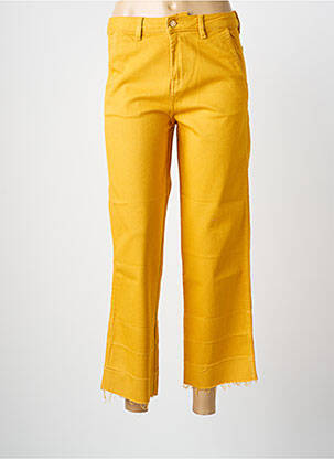 Jeans coupe droite stretch taille normale jaune LA PETITE FRANCAISE femme