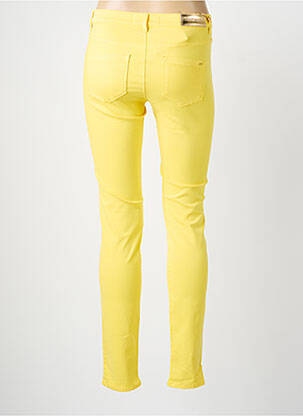 Pantalon slim tissage popeline taille normale jaune COUTURIST femme