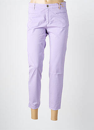 Pantalon 7/8 stretch taille normale violet COUTURIST femme