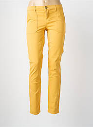 Pantalon chino tissage popeline taille normale jaune LOLA ESPELETA femme