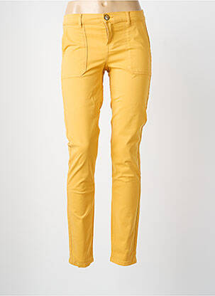 Pantalon chino tissage popeline taille normale jaune LOLA ESPELETA femme