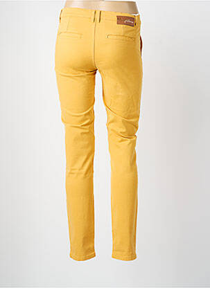 Pantalon chino tissage popeline taille normale jaune LOLA ESPELETA femme