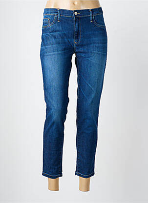 Jeans coupe slim stretch taille normale bleu DESGASTE femme