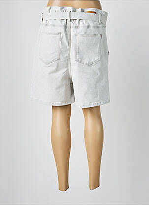 Short tissage denim taille haute gris LA PETITE FRANCAISE femme
