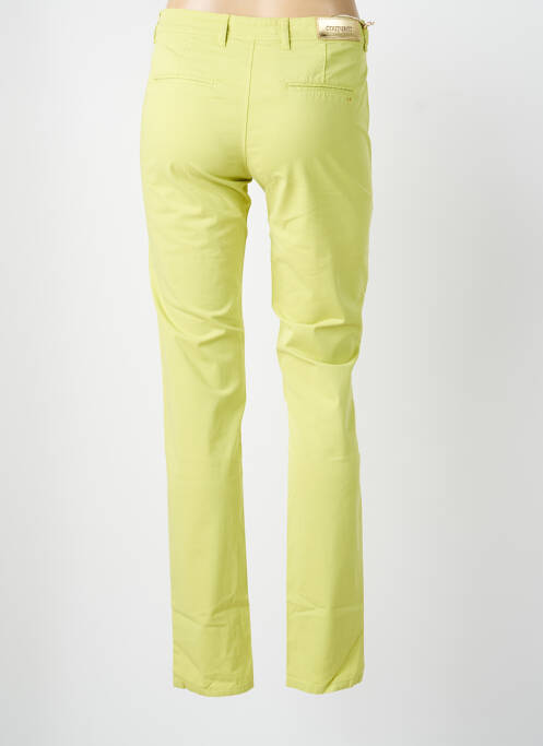 Pantalon chino tissage popeline taille normale vert COUTURIST femme