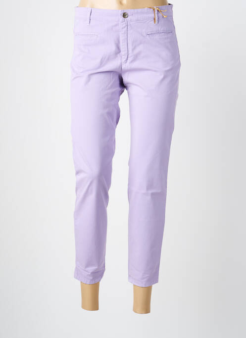 Pantalon 7/8 stretch taille normale violet COUTURIST femme