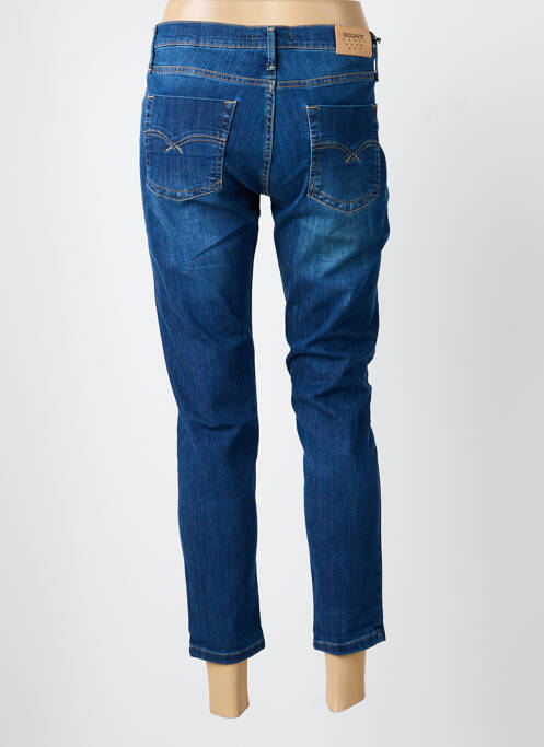Jeans coupe slim stretch taille normale bleu DESGASTE femme