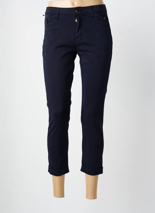 Pantalon 7/8 bleu DESGASTE femme