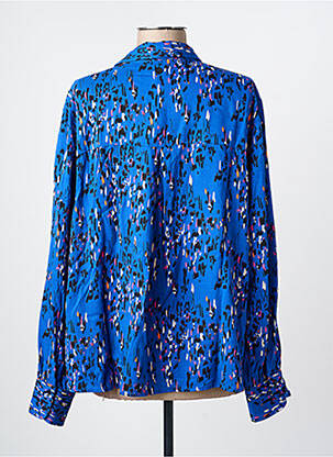 Chemisier imprimé fantaisie manches longues bleu LOLA ESPELETA femme