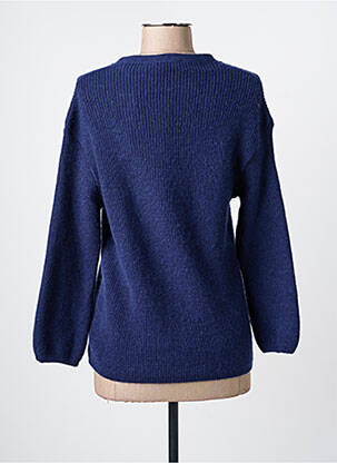 Pull col v manches longues bleu ROYAL MER femme