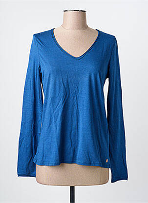 Top coupe cintrée manches longues bleu HARRIS WILSON femme