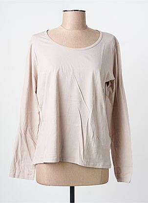 Top col rond manches longues beige HARRIS WILSON femme