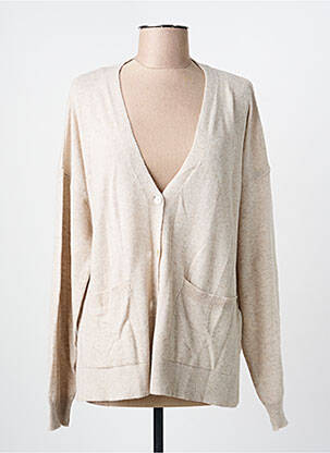 Gilet manches longues fermeture boutonnée sur le devant beige LOLA ESPELETA femme