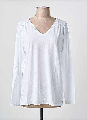 Top coupe cintrée manches longues blanc HARRIS WILSON femme