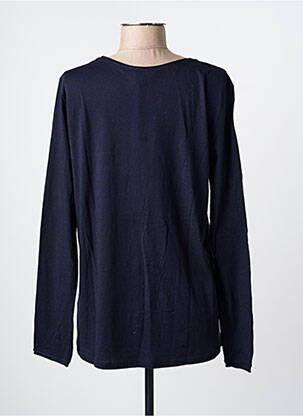Top col v manches longues bleu HARRIS WILSON femme