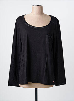 Top coupe fluide manches longues noir HARRIS WILSON femme