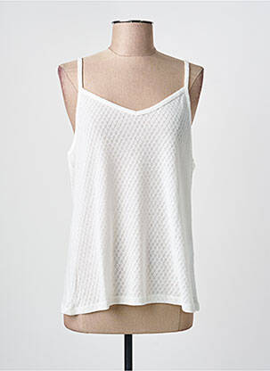 Top coupe fluide fines bretelles blanc HARRIS WILSON femme