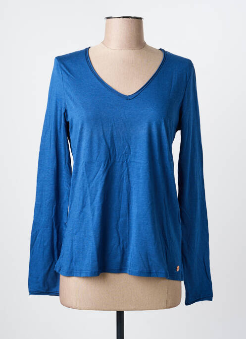 Top coupe cintrée manches longues bleu HARRIS WILSON femme