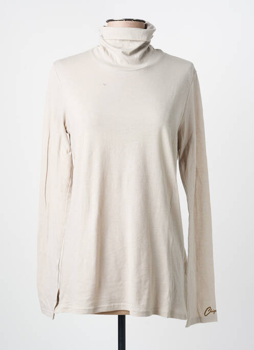 Sous-pull coupe cintrée manches longues beige CHIPIE femme
