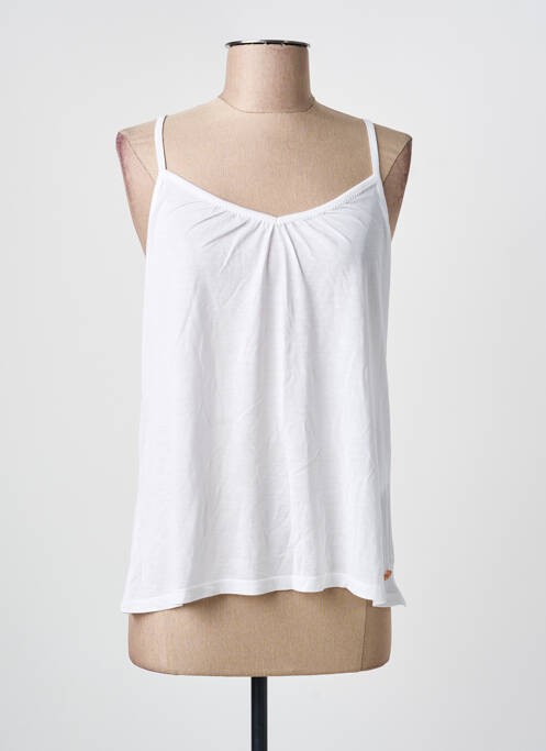 Top coupe fluide fines bretelles blanc HARRIS WILSON femme