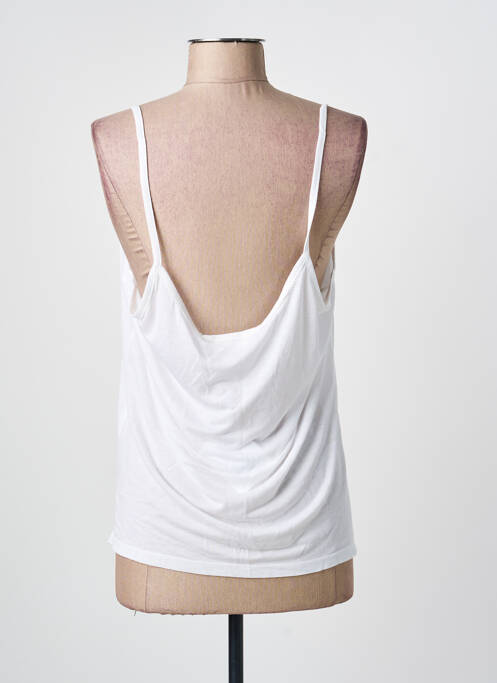 Top coupe fluide fines bretelles blanc HARRIS WILSON femme