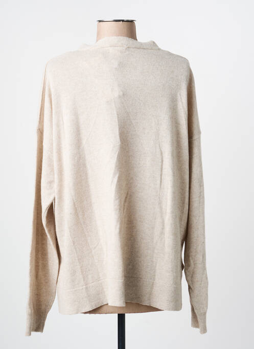 Gilet manches longues fermeture boutonnée sur le devant beige LOLA ESPELETA femme