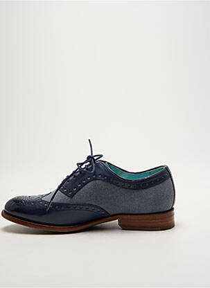 Derbies tissage satiné talon plat jusqu'à 3cm bleu PARADIGMA femme