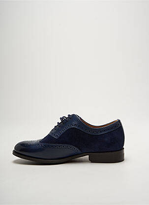 Derbies tissage satiné talon plat jusqu'à 3cm bleu PARADIGMA femme
