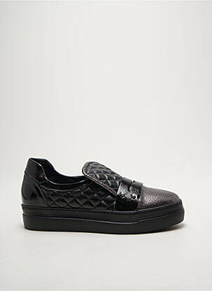 Slip ons tissage satiné talon plat jusqu'à 3cm noir MOT-CLÈ femme