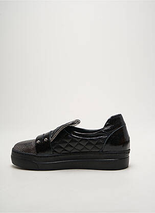 Slip ons tissage satiné talon plat jusqu'à 3cm noir MOT-CLÈ femme