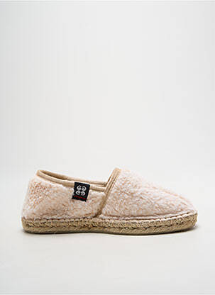 Chaussons/pantoufles bout rond talon plat jusqu'à 3cm beige ART OF SOULE femme