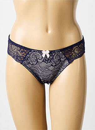 Culotte tissage dentelle bleu LILI & ZOÉ femme