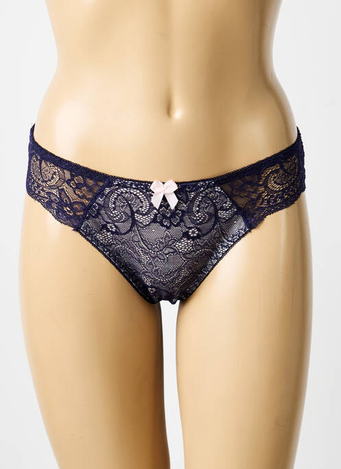 Culotte tissage dentelle bleu LILI & ZOÉ femme
