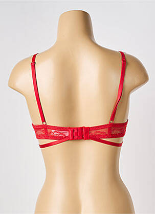 Soutien-gorge tissage dentelle haut soutien-gorge emboitant rouge LILI ET ZOÉ femme