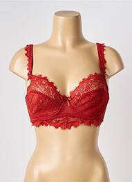 Soutien-gorge tissage dentelle haut soutien-gorge emboitant rouge LILI & ZOÉ femme