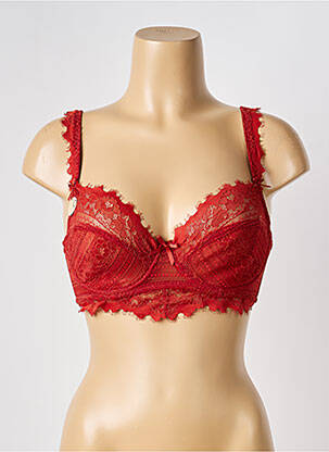 Soutien-gorge tissage dentelle haut soutien-gorge emboitant rouge LILI & ZOÉ femme