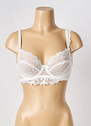 Soutien-gorge tissage dentelle haut soutien-gorge emboitant blanc LILI & ZOÉ femme