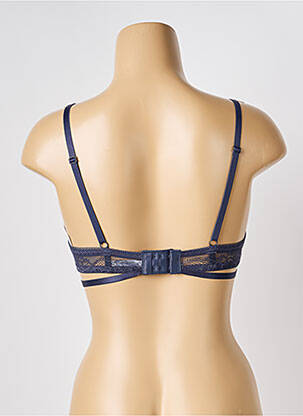 Soutien-gorge tissage dentelle haut soutien-gorge emboitant bleu LILI & ZOÉ femme