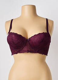 Soutien-gorge tissage dentelle haut soutien-gorge moulé violet LILI & ZOÉ femme
