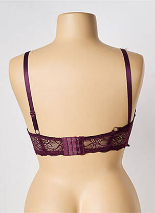 Soutien-gorge tissage dentelle haut soutien-gorge moulé violet LILI & ZOÉ femme
