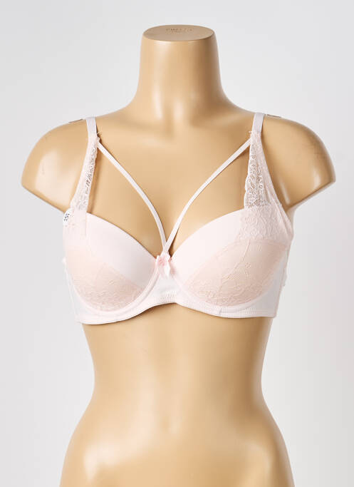Soutien-gorge tissage dentelle haut soutien-gorge moulé rose LILI & ZOÉ femme