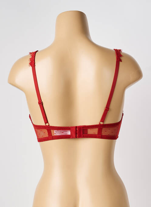 Soutien-gorge tissage dentelle haut soutien-gorge emboitant rouge LILI & ZOÉ femme
