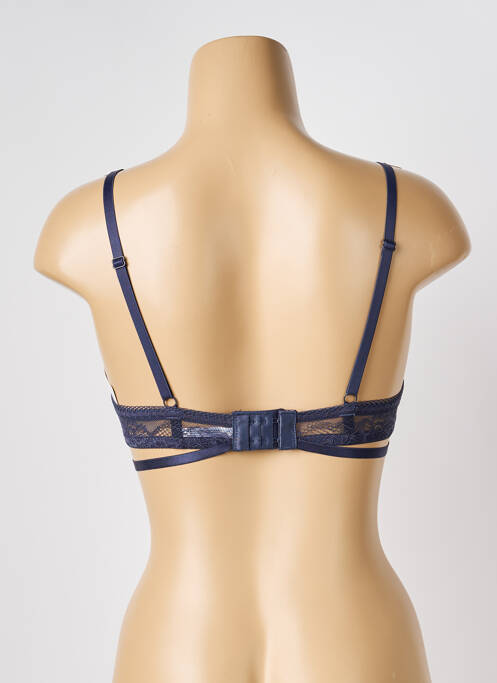 Soutien-gorge tissage dentelle haut soutien-gorge emboitant bleu LILI & ZOÉ femme
