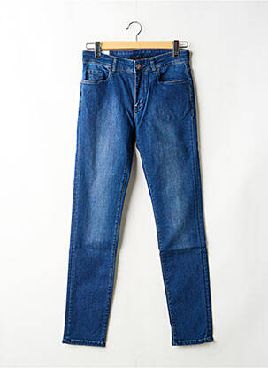 Jeans coupe slim stretch taille normale bleu MAISON WOOLIES homme