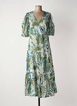 Robe longue manches courtes manches courtes vert MOLLY BRACKEN femme