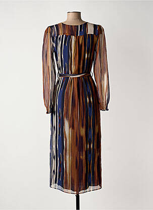 Robe mi-longue marron SUD EXPRESS femme