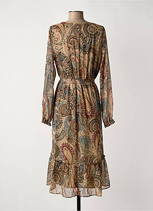 Robe mi-longue beige SUD EXPRESS femme