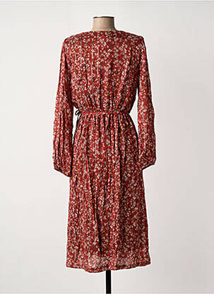 Robe mi-longue orange LA FEE MARABOUTEE femme